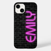 Coques Case-Mate iPhone EMILLE En PINK Lumières Néon (Verso)
