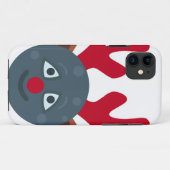 Coques Case-Mate iPhone emoji de lune de rennes de noël (Dos (Horizontal))