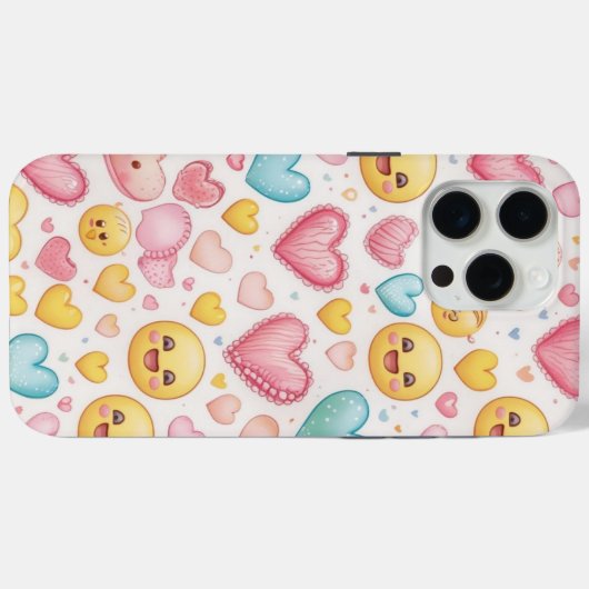 Coques Case-Mate iPhone Emoji Hearts (Verso (horizontal))