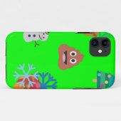 Coques Case-Mate iPhone emoji poop de noël (Dos (Horizontal))