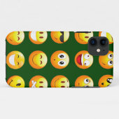 Coques Case-Mate iPhone émoticône vert foncé (Dos (Horizontal))