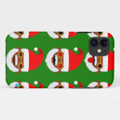 Coques Case-Mate iPhone émoticônes de père Noël (Dos (Horizontal))