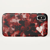 Coques Case-Mate iPhone Émotion rouge de coeurs de véritable amour avec la (Dos (Horizontal))