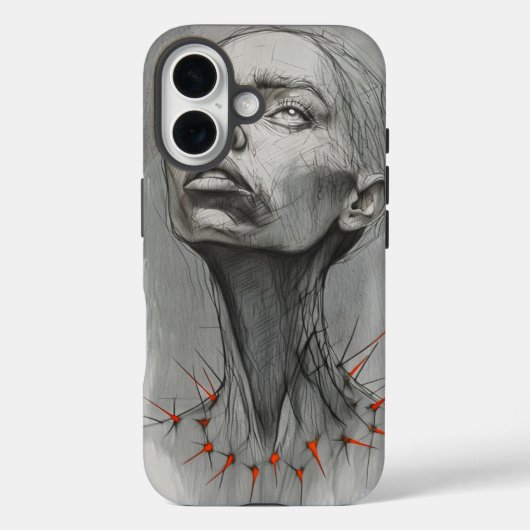Coques Case-Mate iPhone emotional portrait with thorn  (Verso)