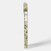 Coques Case-Mate iPhone Empire aztèque de Montezuma, carte antique du mond (Verso / Gauche)