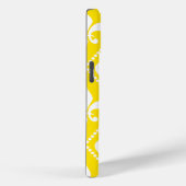 Coques Case-Mate iPhone Empire Jaune Fleur de Lis avec monogramme (Verso / Droite)