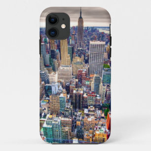 Coque iPhone 11 Empire State Building et Midtown Manhattan
