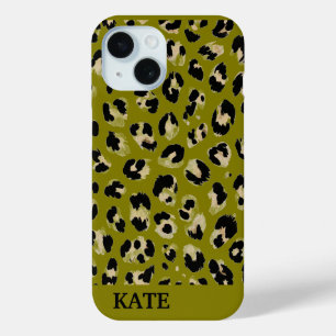 Coque Pour iPhone 15 Empreinte de léopard