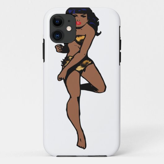Coques Case-Mate iPhone empreinte de léopard africain pin up (Dos)