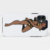 Coques Case-Mate iPhone empreinte de léopard africain pin up (Dos (Horizontal))