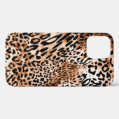 Coques Case-Mate iPhone Empreinte de léopard africain sans couture (Verso (horizontal))