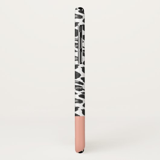 Coques Case-Mate iPhone Empreinte de léopard animal moderne noir et blanc (Dos/Gauche)