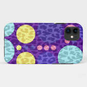 Coques Case-Mate iPhone Empreinte de léopard Big Pois | Aqua jaune violet (Dos (Horizontal))