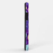 Coques Case-Mate iPhone Empreinte de léopard Big Pois | Aqua jaune violet (Dos/Droite)