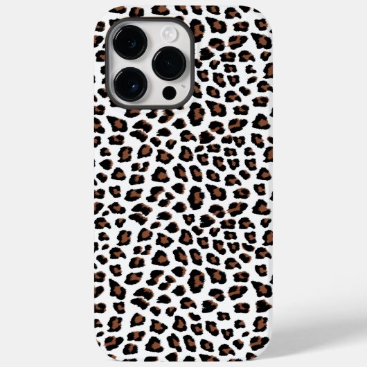 Coques Case-Mate iPhone Empreinte de léopard blanc (Verso)