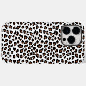 Coques Case-Mate iPhone Empreinte de léopard blanc (Verso (horizontal))