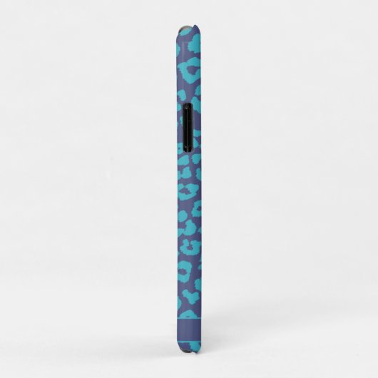 Coques Case-Mate iPhone Empreinte de léopard bleu (Dos/Droite)