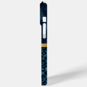 Coques Case-Mate iPhone Empreinte de léopard bleu Shimmer Nom floral tropi (Verso / Gauche)