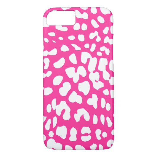 Coques Case-Mate iPhone Empreinte de léopard chaud rose et blanc iPhone 7 (Dos)