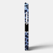 Coques Case-Mate iPhone Empreinte de léopard de parties scintillant bleu c (Verso / Gauche)