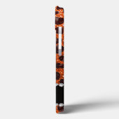 Coques Case-Mate iPhone Empreinte de léopard de parties scintillant orange (Verso / Gauche)