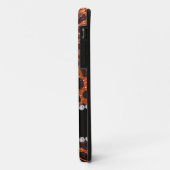 Coques Case-Mate iPhone Empreinte de léopard de parties scintillant orange (Dos/Gauche)