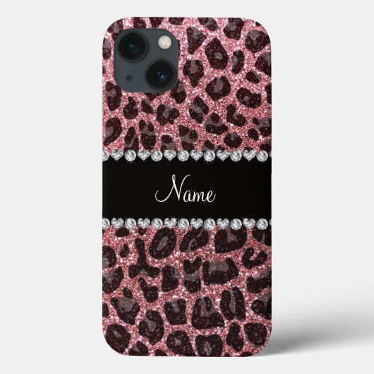 Coques Case-Mate iPhone Empreinte de léopard d'parties scintillant rose cl (Verso)