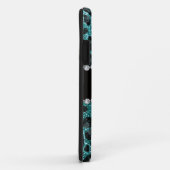 Coques Case-Mate iPhone Empreinte de léopard d'parties scintillant turquoi (Dos/Droite)