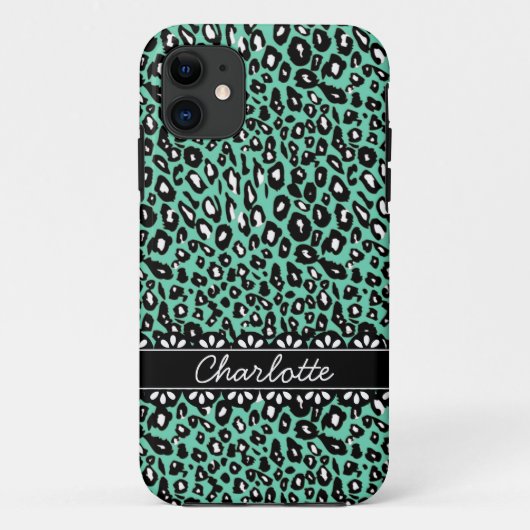 Coques Case-Mate iPhone Empreinte de léopard et dentelle à la mode (Dos)