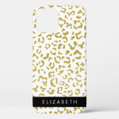 Coques Case-Mate iPhone Empreinte de léopard, Leopard d'or, Parties scinti (Verso)