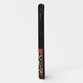 Coques Case-Mate iPhone Empreinte de léopard Mauve Bow Gold De Luxe (Dos/Gauche)