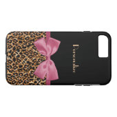 Coques Case-Mate iPhone Empreinte de léopard Mauve Bow Gold De Luxe (Dos (Horizontal))