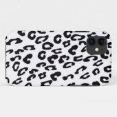 Coques Case-Mate iPhone Empreinte de léopard noir et blanc (Dos (Horizontal))