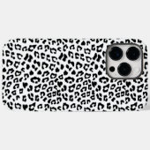 Coques Case-Mate iPhone Empreinte de léopard noir et blanc (Verso (horizontal))