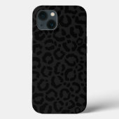 Coques Case-Mate iPhone Empreinte de léopard noir minimal moderne (Verso)