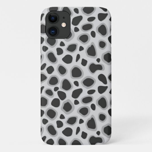 Coques Case-Mate iPhone Empreinte de léopard - Nuances de gris (Dos)
