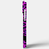 Coques Case-Mate iPhone Empreinte de léopard personnalisé Magenta (Verso / Gauche)