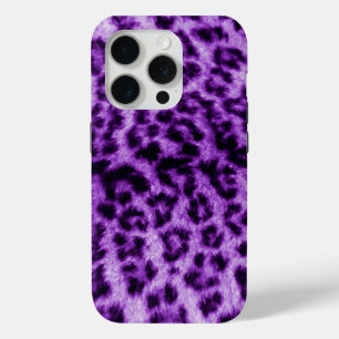 Coque iPhone 15 Pro Empreinte de léopard pourpre