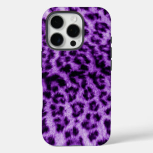 Coques iPhone 16 Pro Empreinte de léopard pourpre