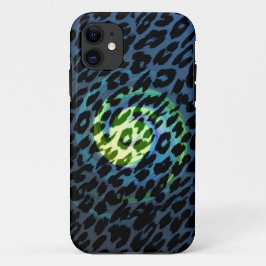 Coques Case-Mate iPhone Empreinte de léopard rétro tourbillon (Dos)