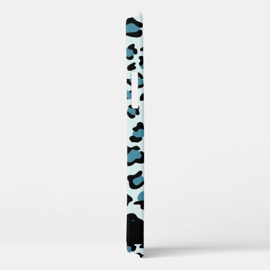 Coques Case-Mate iPhone Empreinte de léopard, Spots, Leopard Bleu, Votre N (Verso / Droite)