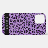 Coques Case-Mate iPhone Empreinte de léopard, Spots, Leopard Violet, Votre (Verso (horizontal))