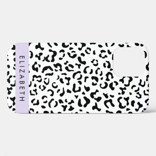 Coques Case-Mate iPhone Empreinte de léopard, Spots, Noir Et Blanc, Votre  (Verso (horizontal))