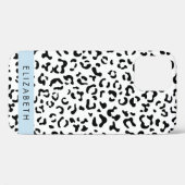 Coques Case-Mate iPhone Empreinte de léopard, Spots, Noir Et Blanc, Votre (Verso (horizontal))