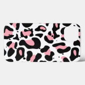 Coques Case-Mate iPhone Empreinte de léopard tendance rose et noir (Verso (horizontal))