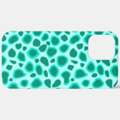 Coques Case-Mate iPhone Empreinte de léopard - Turquoise et Aqua (Retour (horizontal))