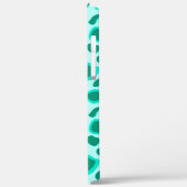 Coques Case-Mate iPhone Empreinte de léopard - Turquoise et Aqua (Verso / Gauche)