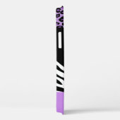 Coques Case-Mate iPhone Empreinte de léopard, Zebra Print, Purple, Votre n (Verso / Droite)