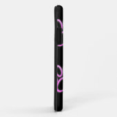 Coques Case-Mate iPhone Empreinte de patte de chien de Néon rose (Dos/Droite)