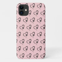 Empreinte de patte de chien en coeur noir Coque-co